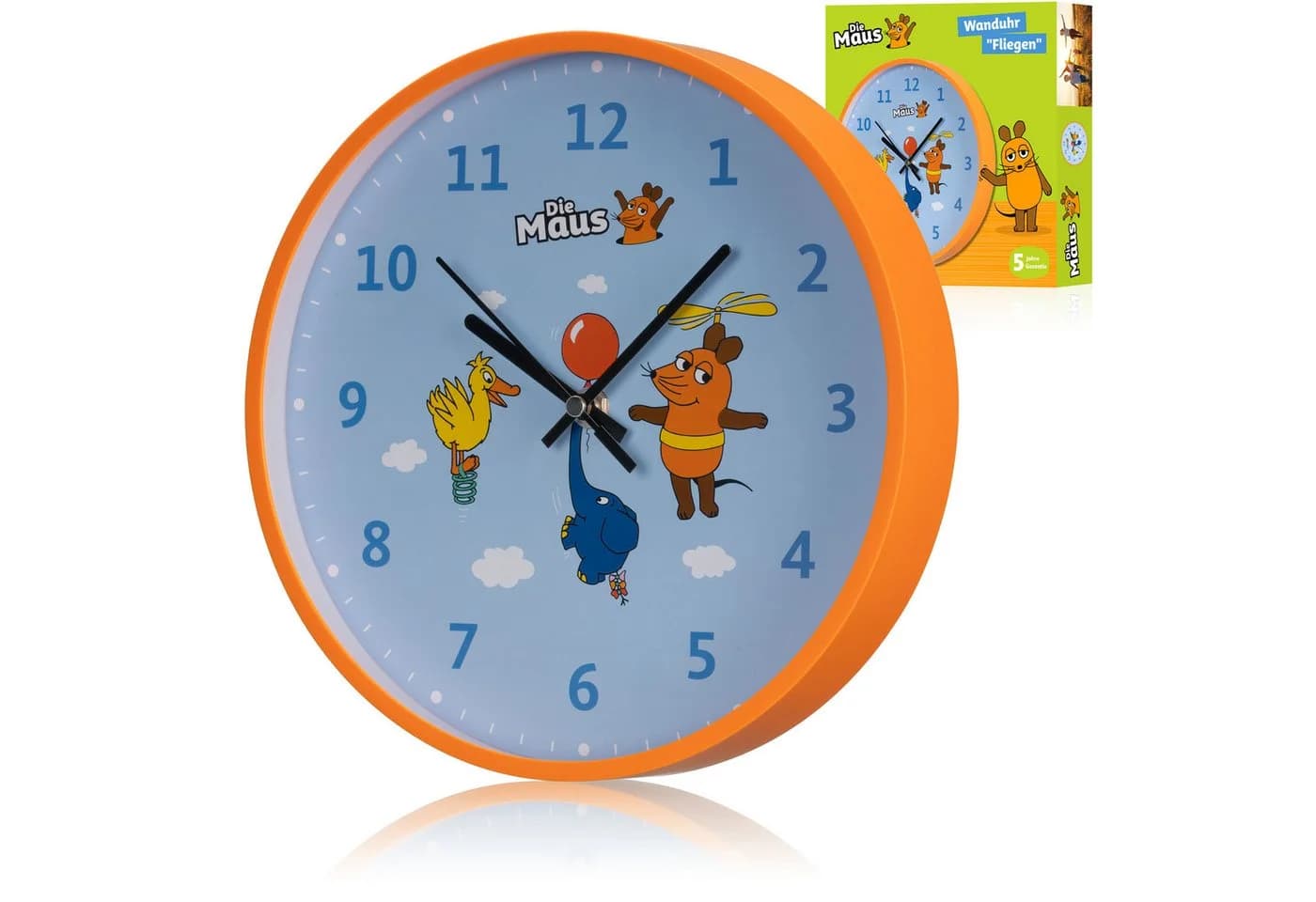 Die Maus Wanduhr Kinder-Wanduhr mit Quarz-Uhrwerk 25 cm - Bild 2