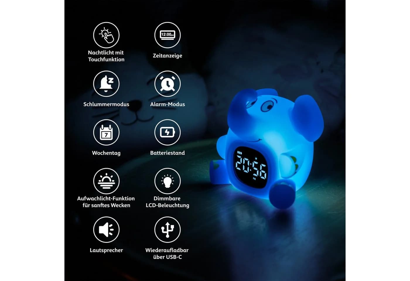 DieMaus Lichtwecker Kinder Elefant Aufwachlicht USB-C - Bild 4