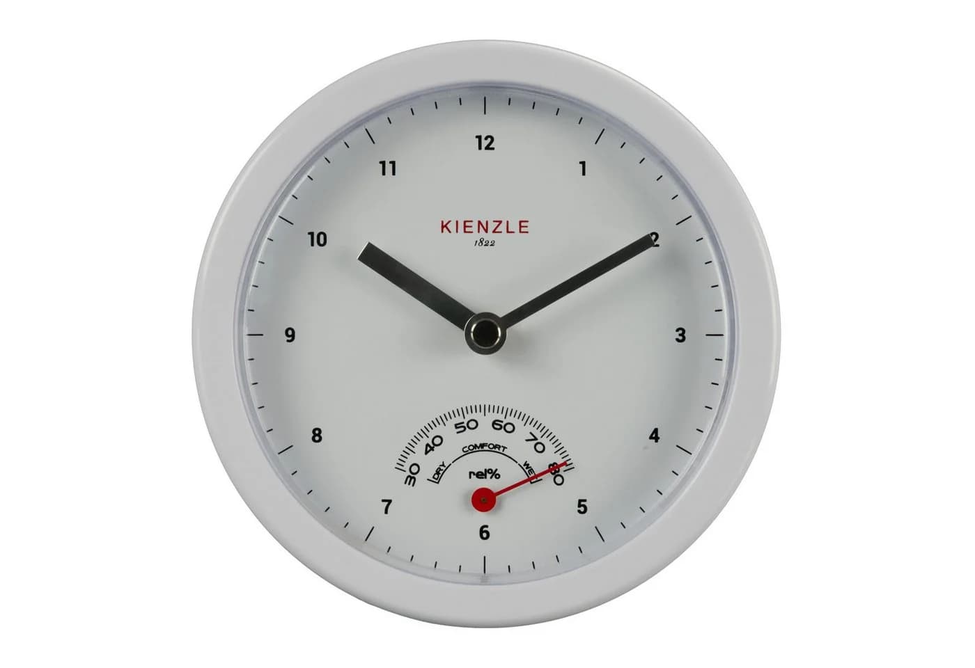 Kienzle Badezimmeruhr Weiß Quarzuhrwerk Hygrometer Spritzwassergeschützt - Bild 5