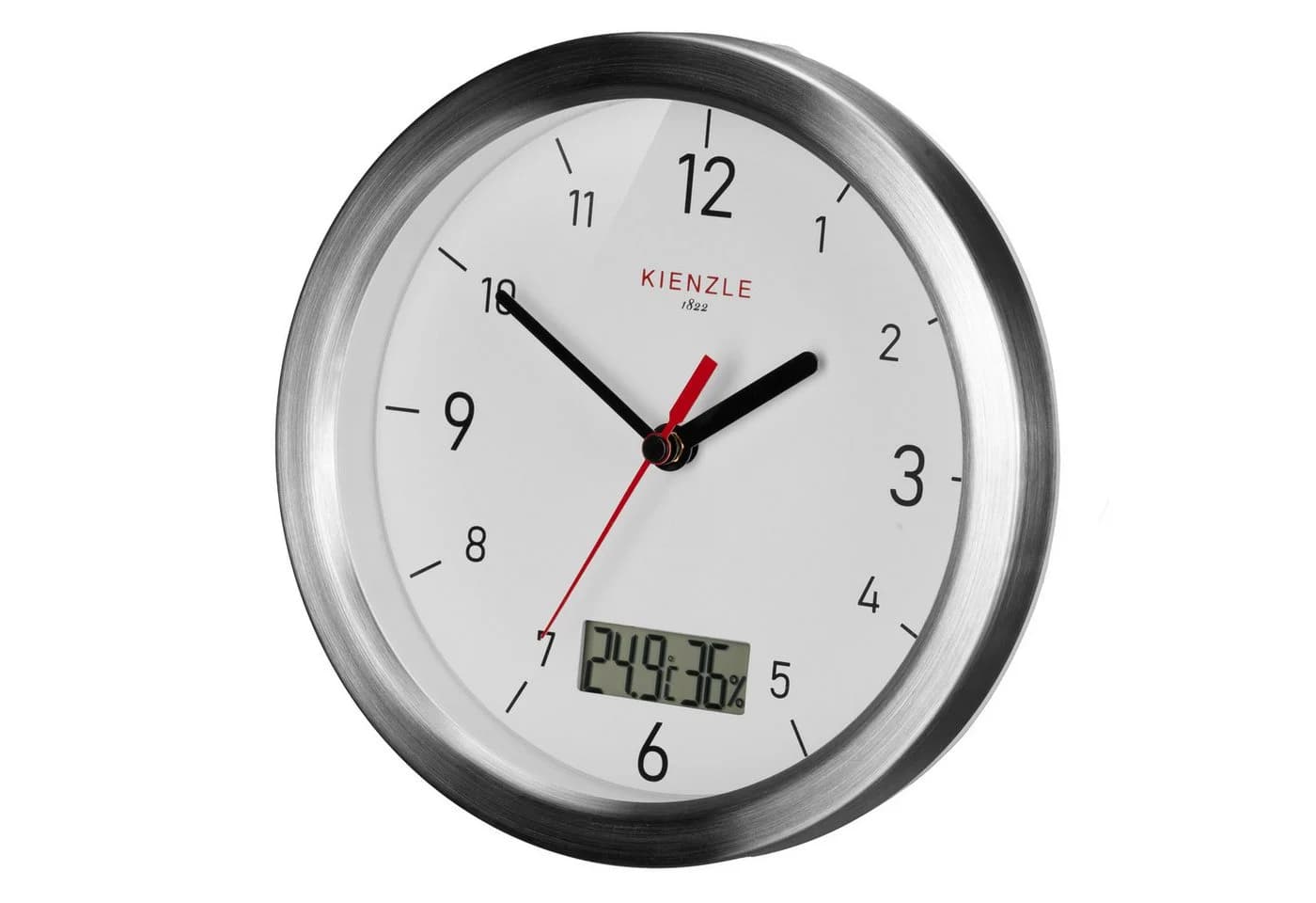 Kienzle DCF-Badezimmeruhr Silber mit Thermo-Hygrometer - Bild 2