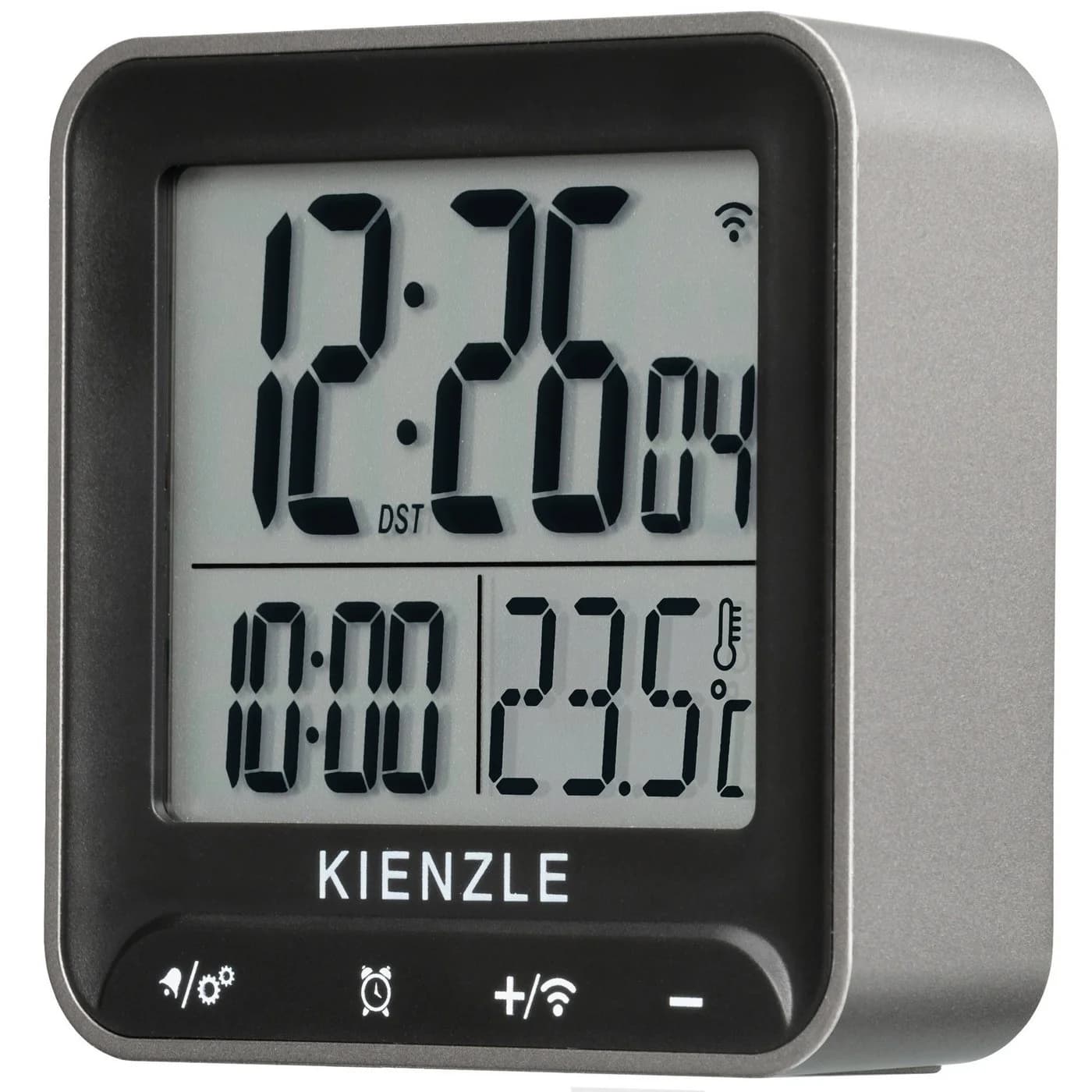 Kienzle Digitaler Funkwecker Quadratisch Schwarz/Silber DCF-Funk - Bild 2