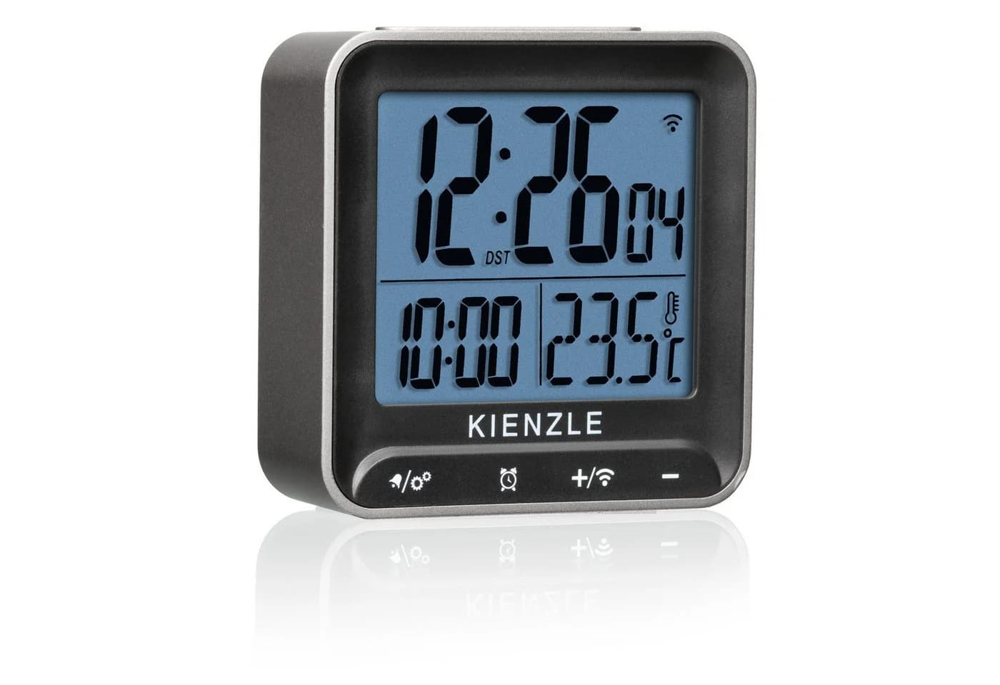 Kienzle Digitaler Funkwecker Quadratisch Schwarz/Silber DCF-Funk - Bild 3