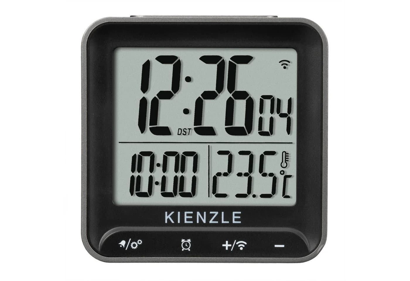 Kienzle Digitaler Funkwecker Quadratisch Schwarz/Silber DCF-Funk - Bild 4