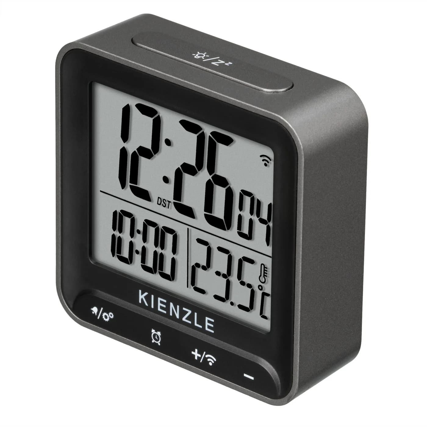 Kienzle Digitaler Funkwecker Quadratisch Schwarz/Silber DCF-Funk - Bild 5