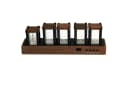 Kienzle LED-Schreibtischuhr RGB Retro Holz Braun Bild 5