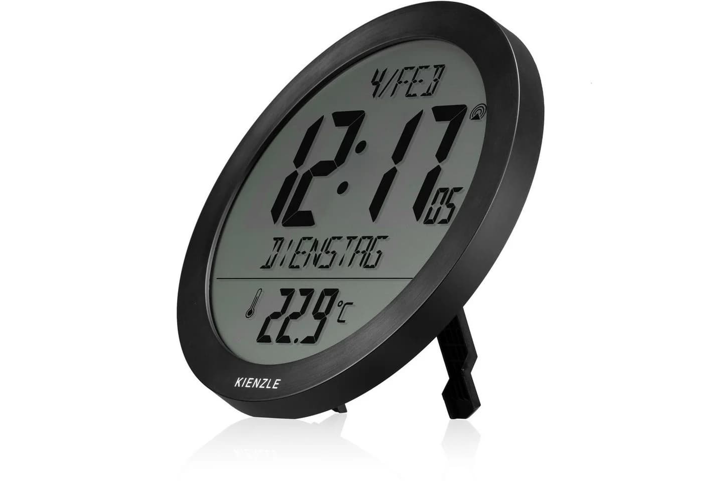 KIENZLE DCF-Funkwanduhr mit Innentemperatur schwarz - Bild 3