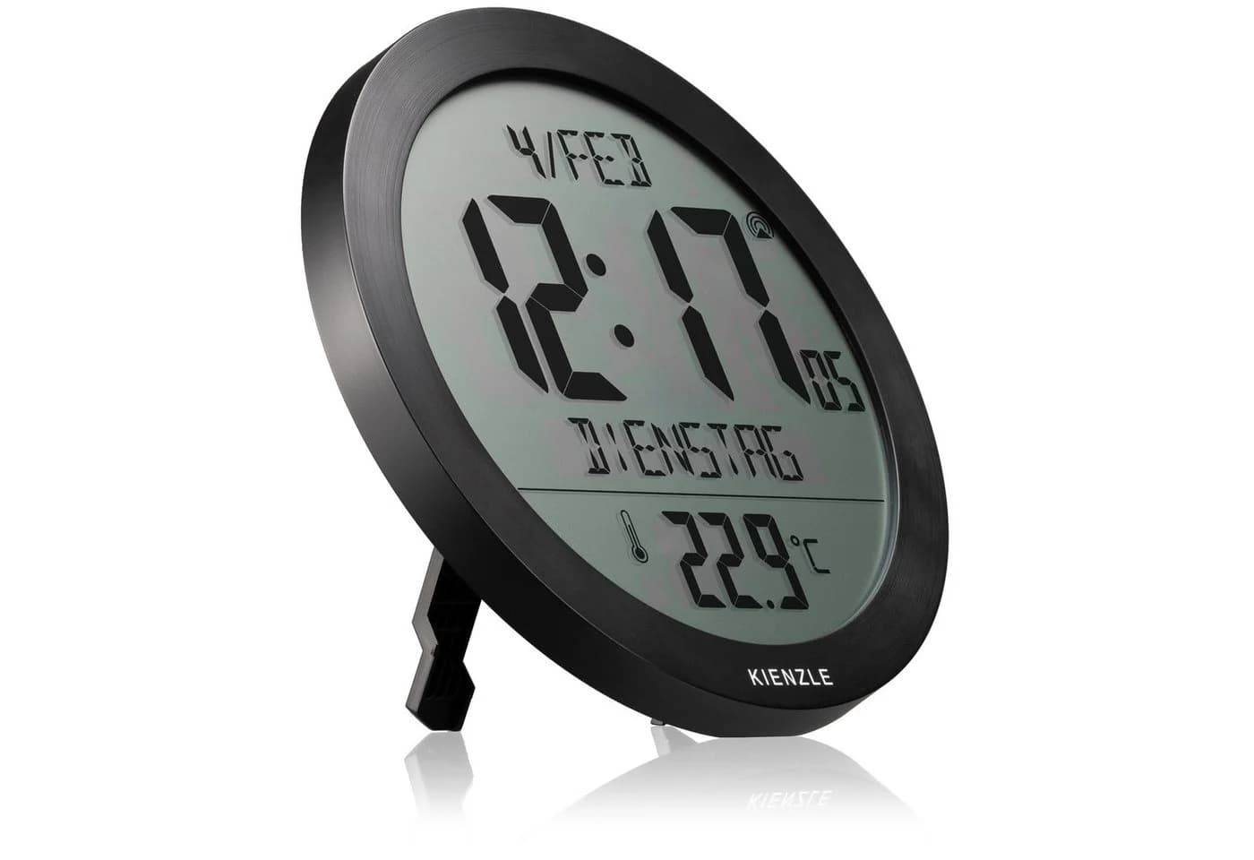 KIENZLE DCF-Funkwanduhr mit Innentemperatur schwarz - Bild 4