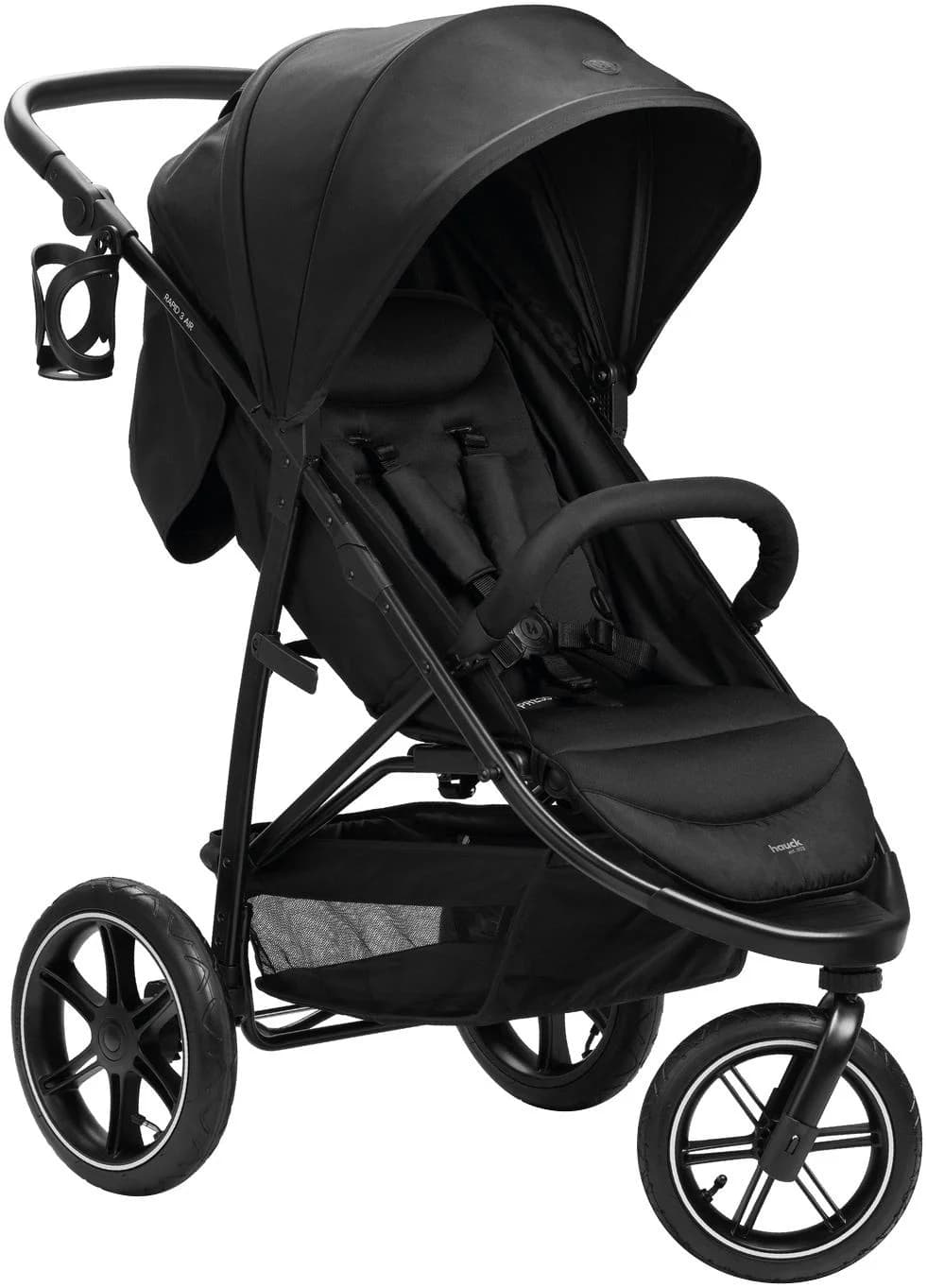 HAUCK Dreiradbuggy Rapid 3 Air - Schwarz - Faltbar & Geländegängig