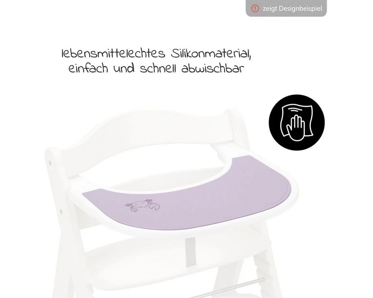 Hauck Hochstuhltablett Highchair Tray Mat Crab Lavender Silikon - Bild 4