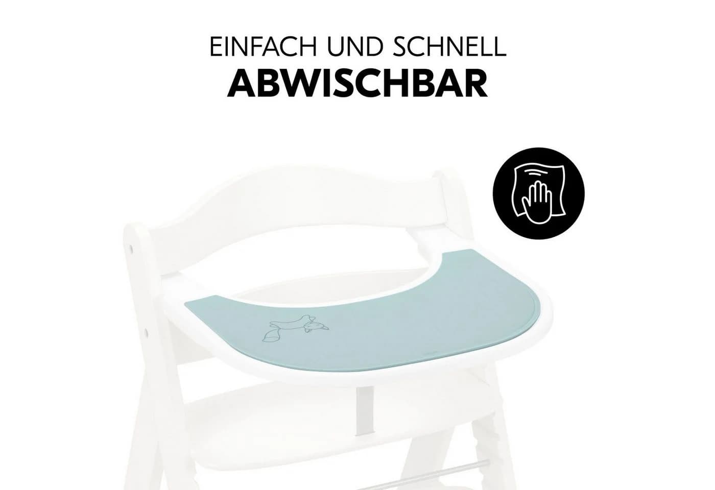 HAUCK Highchair Tray Mat Silikon Platzset Grün Mint Fox - Bild 3
