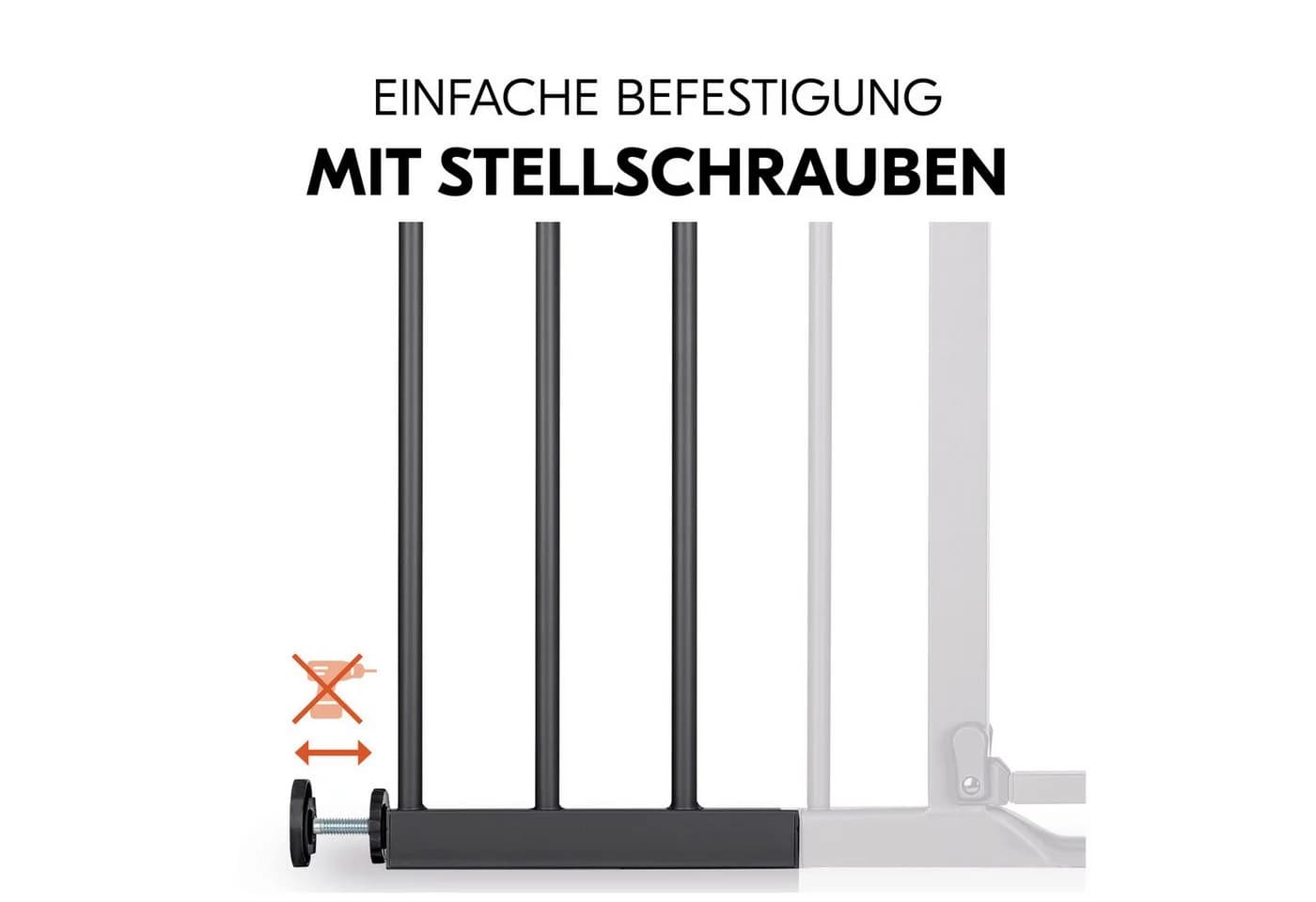 Hauck Verlängerung Türschutzgitter 21 cm Schwarz - Bild 4