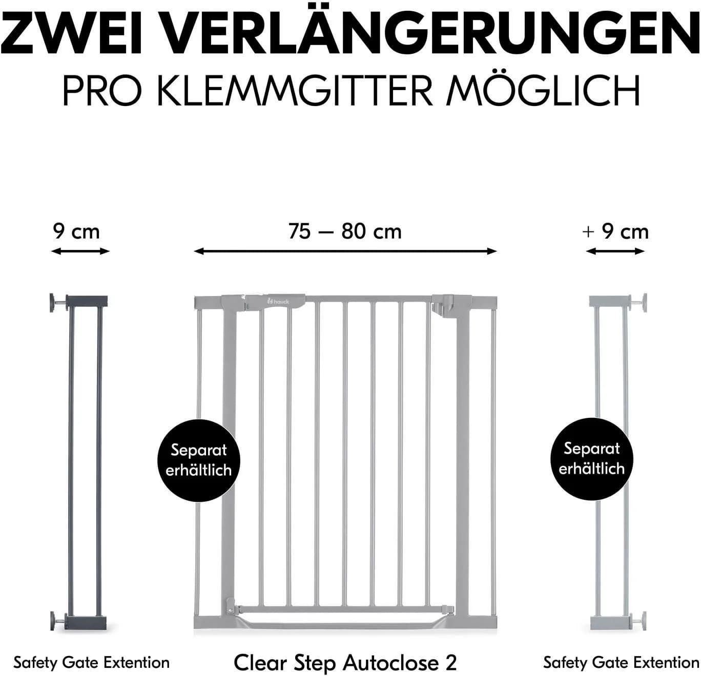 HAUCK Türschutzgitter Verlängerung 9 cm Dunkelgrau - Bild 4