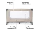 Hauck Baby-Reisebett Dream'n Play Beige Faltbar mit Tasche Bild 3