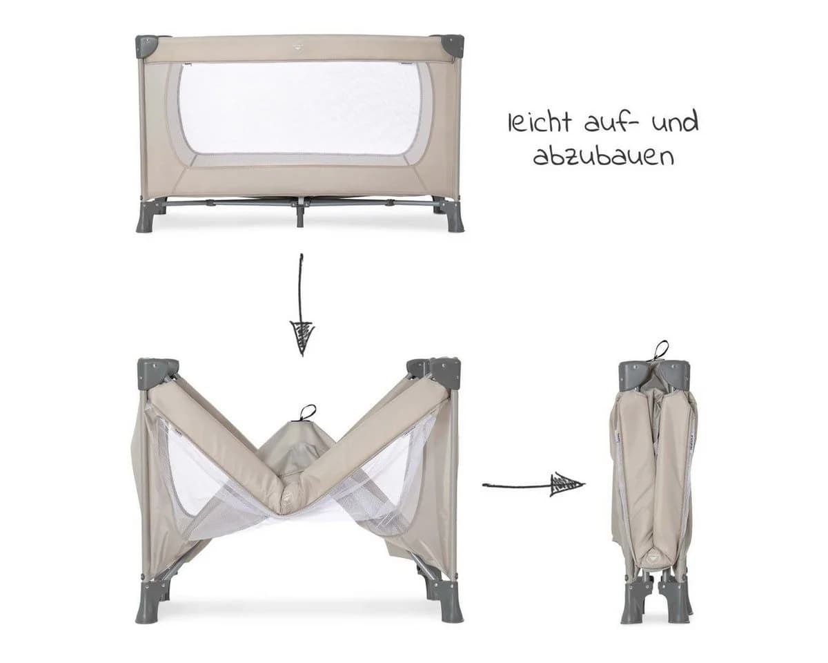 Hauck Baby-Reisebett Dream'n Play Beige Faltbar mit Tasche - Bild 5