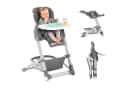 Hauck Hochstuhl Grow Up Melange Grey - Höhenverstellbarer Babystuhl mit Tisch Bild 2