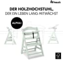 HAUCK Alpha+ Hochstuhl aus Massivholz mitwachsend grün Bild 1