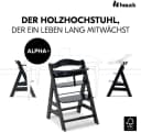 Hauck Hochstuhl Alpha+ Schwarz Buche Mitwachsend Bild 1