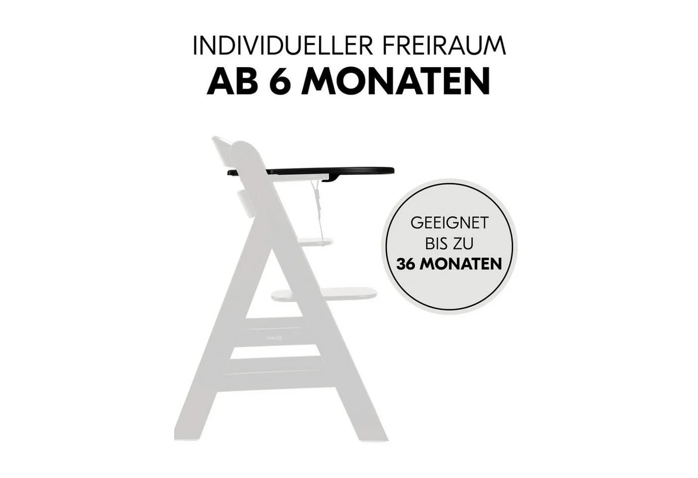 Hauck Hochstuhltablett Alpha Click Tray Schwarz Kunststoff - Bild 5