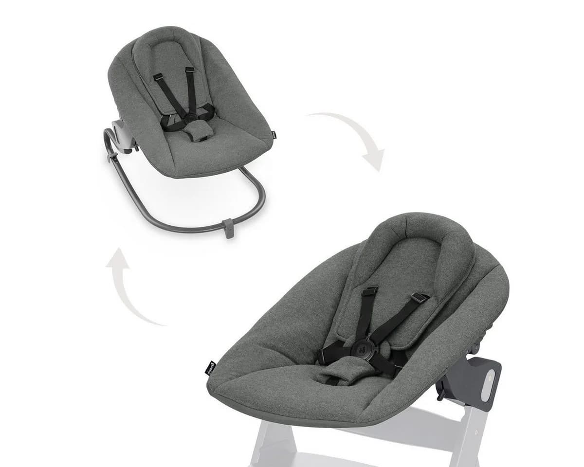 HAUCK Alpha Bouncer Premium Babywippe Dunkelgrau mit Wippgestell - Bild 3