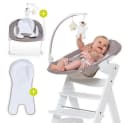 Hauck Hochstuhltablett Bouncer 2in1 Deluxe Sand mit Neugeborenenaufsatz Bild 2