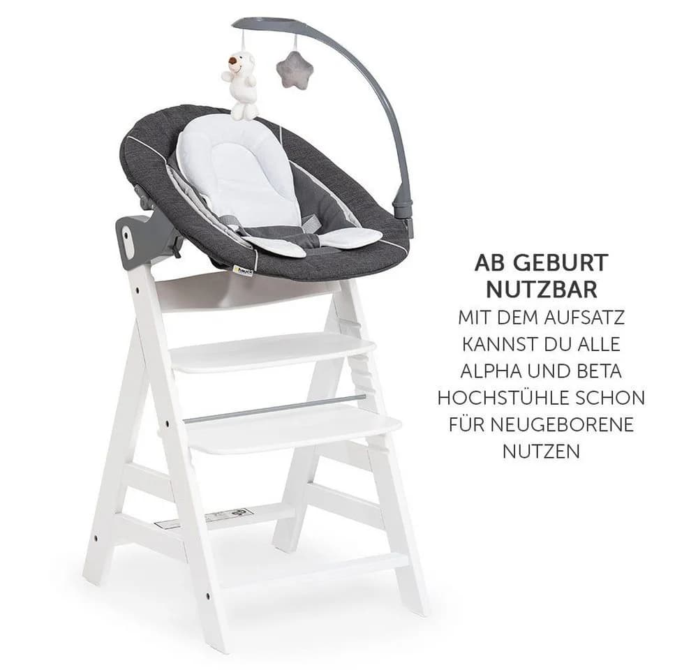 Hauck Hochstuhltablett Bouncer 2in1 Deluxe Melange Grey - Bild 5