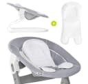 Hauck Hochstuhltablett Bouncer 2in1 Stretch Grey Babywippe Neugeborenenaufsatz Bild 2