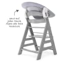 Hauck Hochstuhltablett Bouncer 2in1 Stretch Grey Babywippe Neugeborenenaufsatz Bild 3
