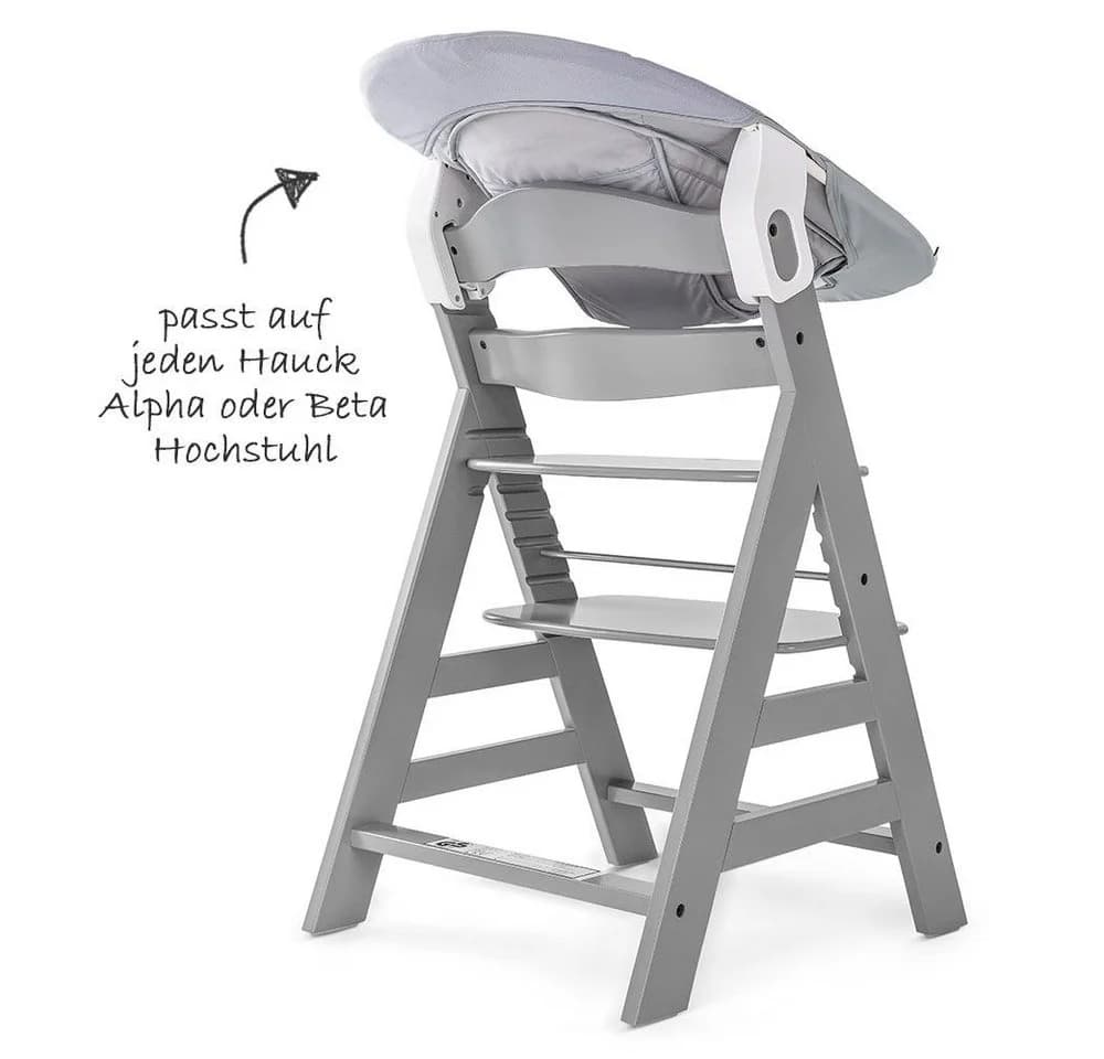 Hauck Hochstuhltablett Bouncer 2in1 Stretch Grey Babywippe Neugeborenenaufsatz - Bild 3