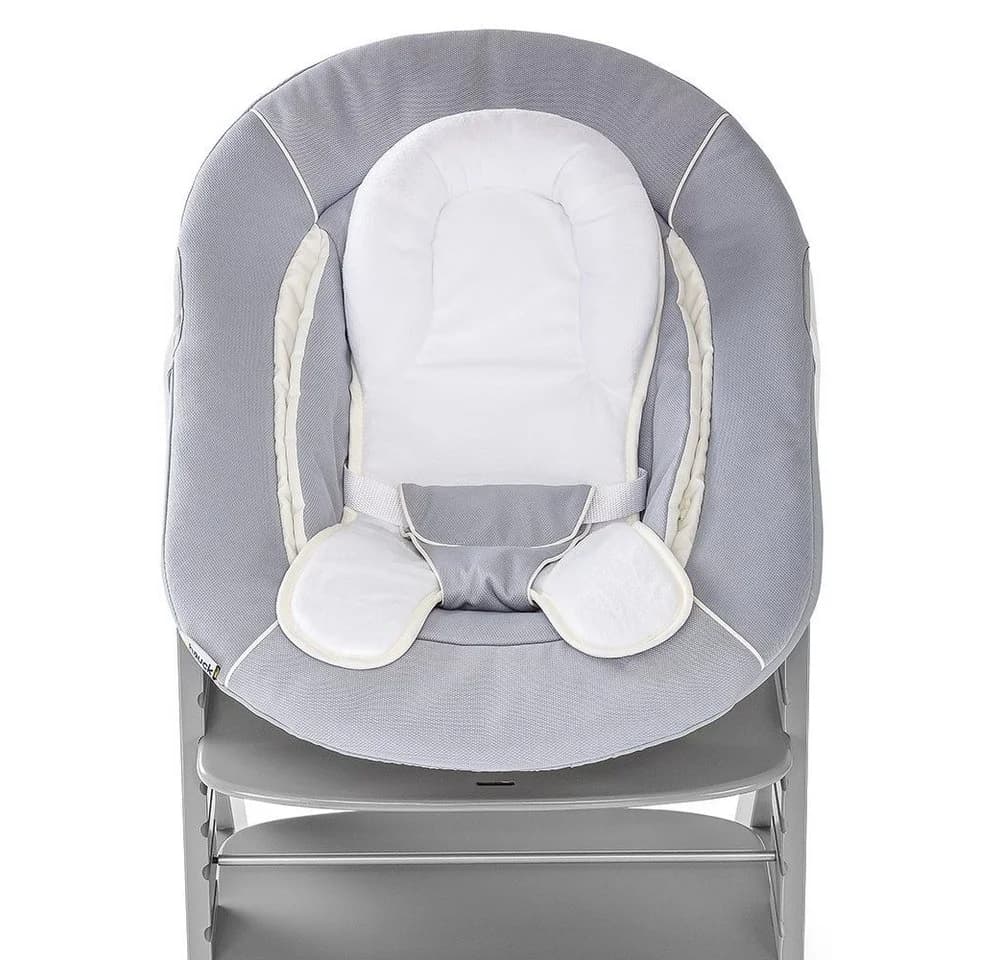 Hauck Hochstuhltablett Bouncer 2in1 Stretch Grey Babywippe Neugeborenenaufsatz - Bild 5