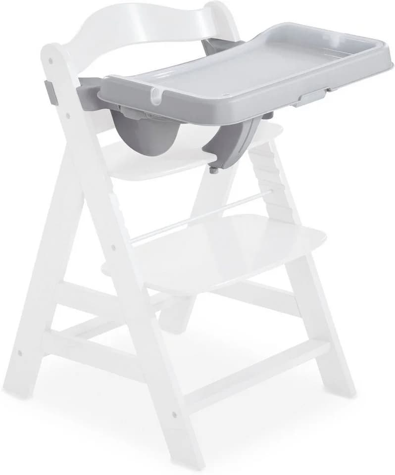 Hauck Hochstuhltablett Alpha Tray Grau Kunststoff 2-teilig