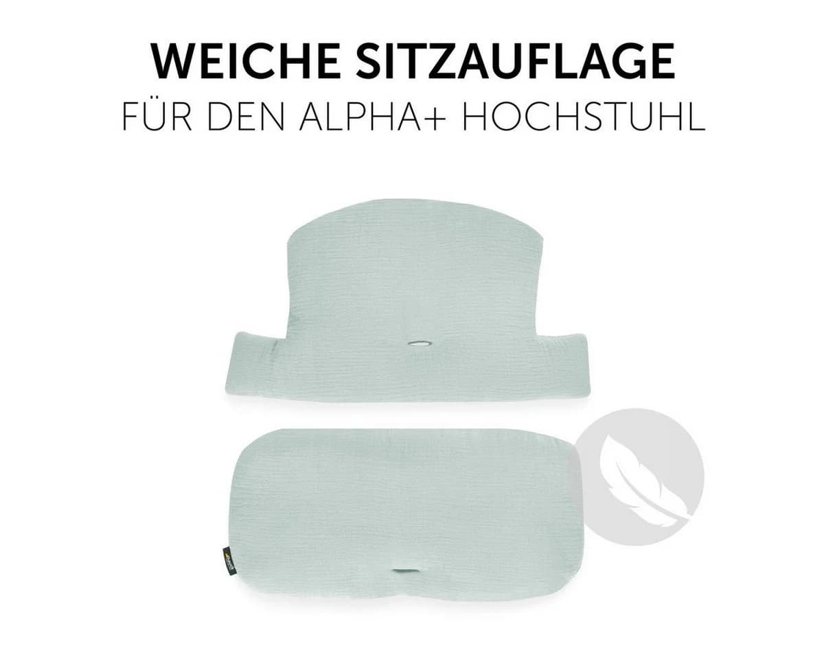 Hauck Hochstuhlauflage Select Muslin Mint 2-teilig