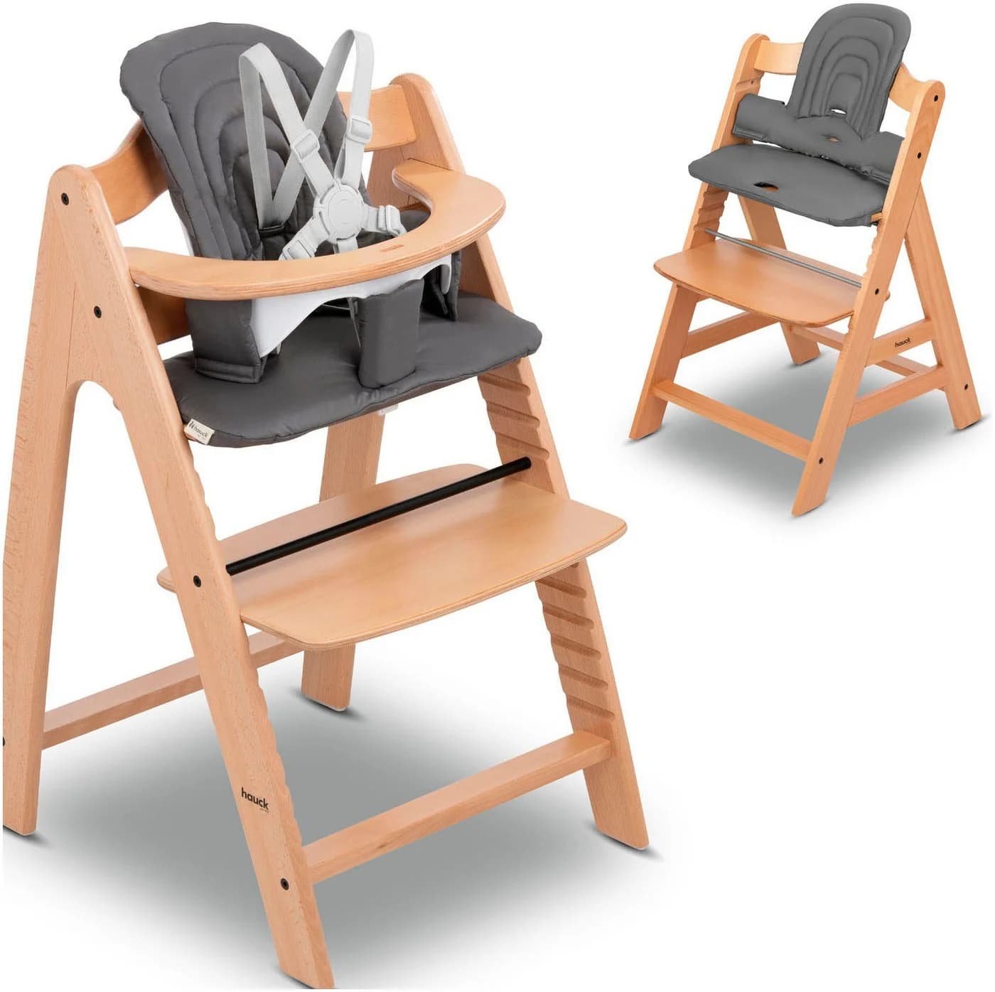 Hauck Highchair Baby Seat Pad - Grau - 2in1 Sitzauflage für Hochstuhl - Bild 2