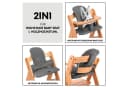 Hauck Highchair Baby Seat Pad - Grau - 2in1 Sitzauflage für Hochstuhl Bild 3