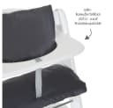 Hauck Hochstuhlauflage Deluxe Grau - 2 tlg. Sitzkissen Alpha Hochstuhl Bild 5
