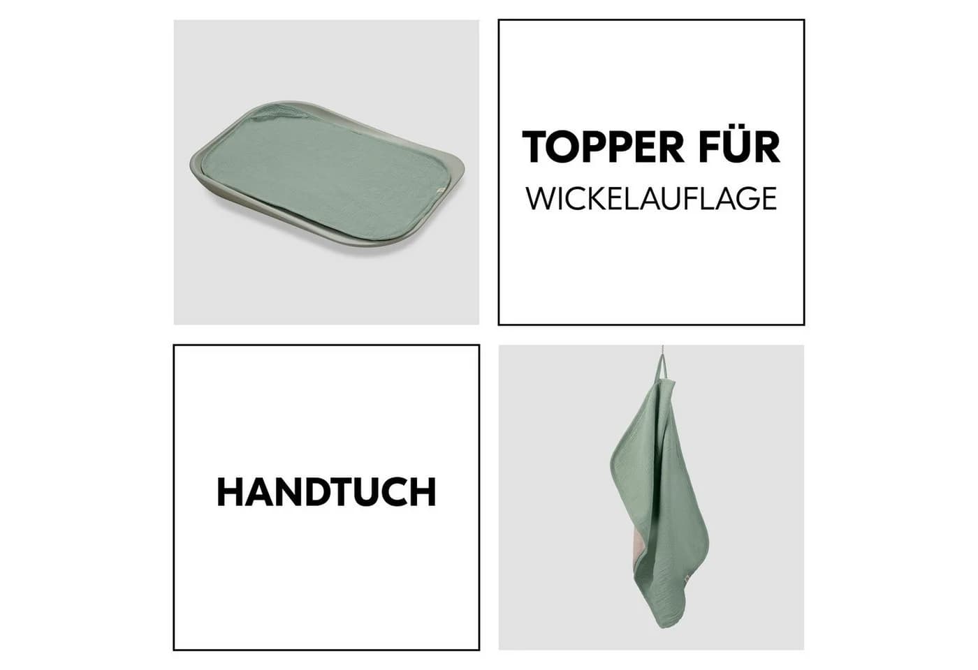 Hauck Wickelauflagenbezug Changing Mat Liner 2in1 Grün