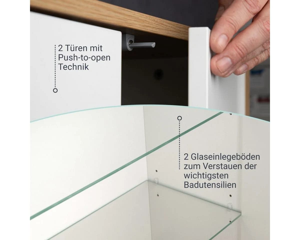FACKELMANN Badmöbel-Set Finn Doppel Midischrank 60 cm - Bild 3