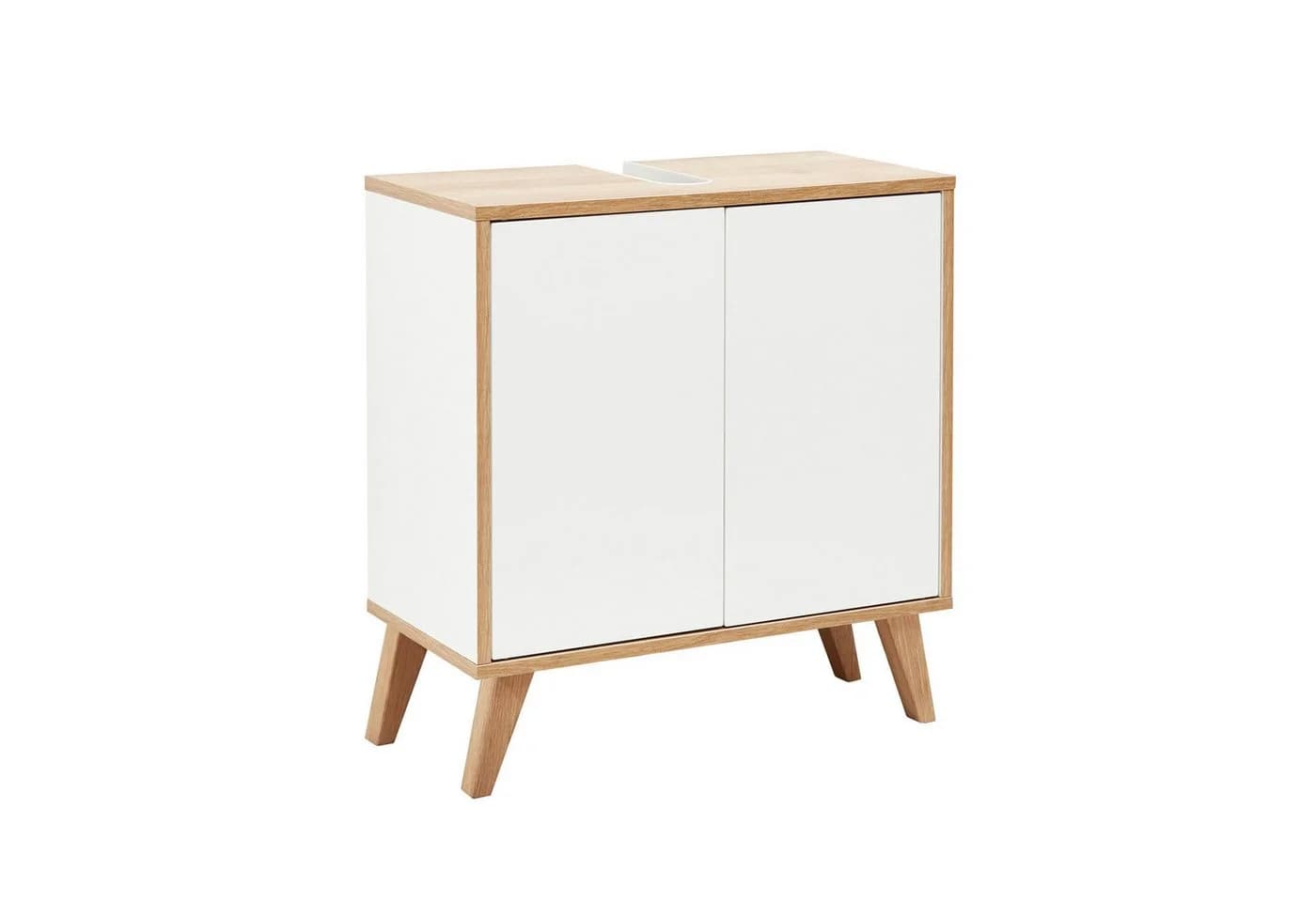 FACKELMANN Badmöbel-Set Finn 60 cm Weiß/Braun mit Füßen - Bild 2