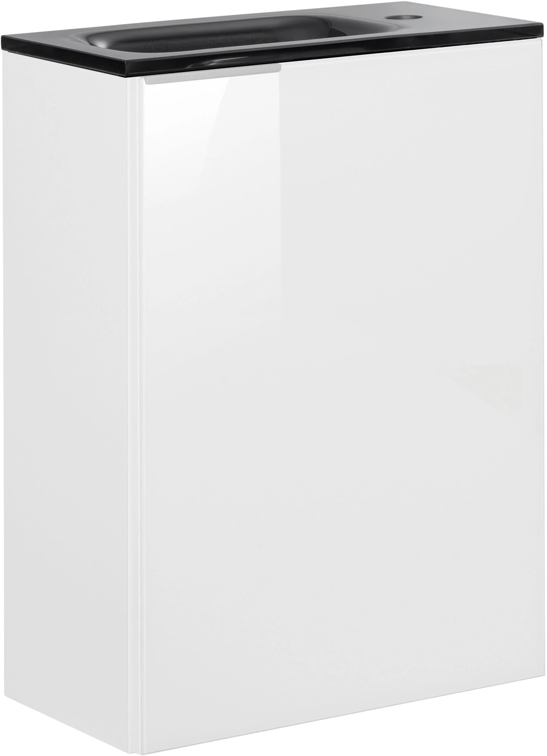Waschtisch FACKELMANN SBC Weiß Matt Glas Holzwerkstoff