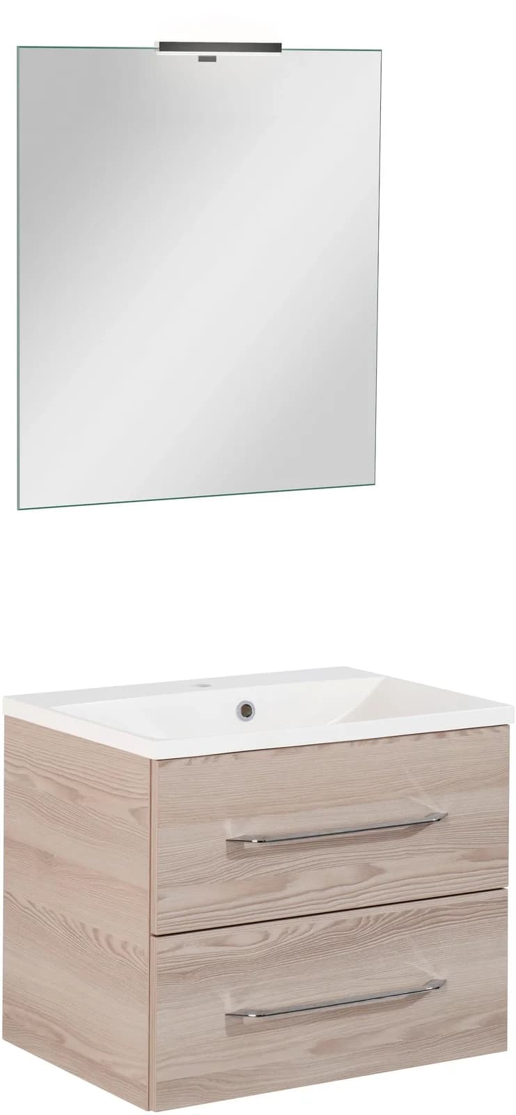 Fackelmann Waschplatz-Set B-Clever Alaska Esche 60 cm Waschtisch