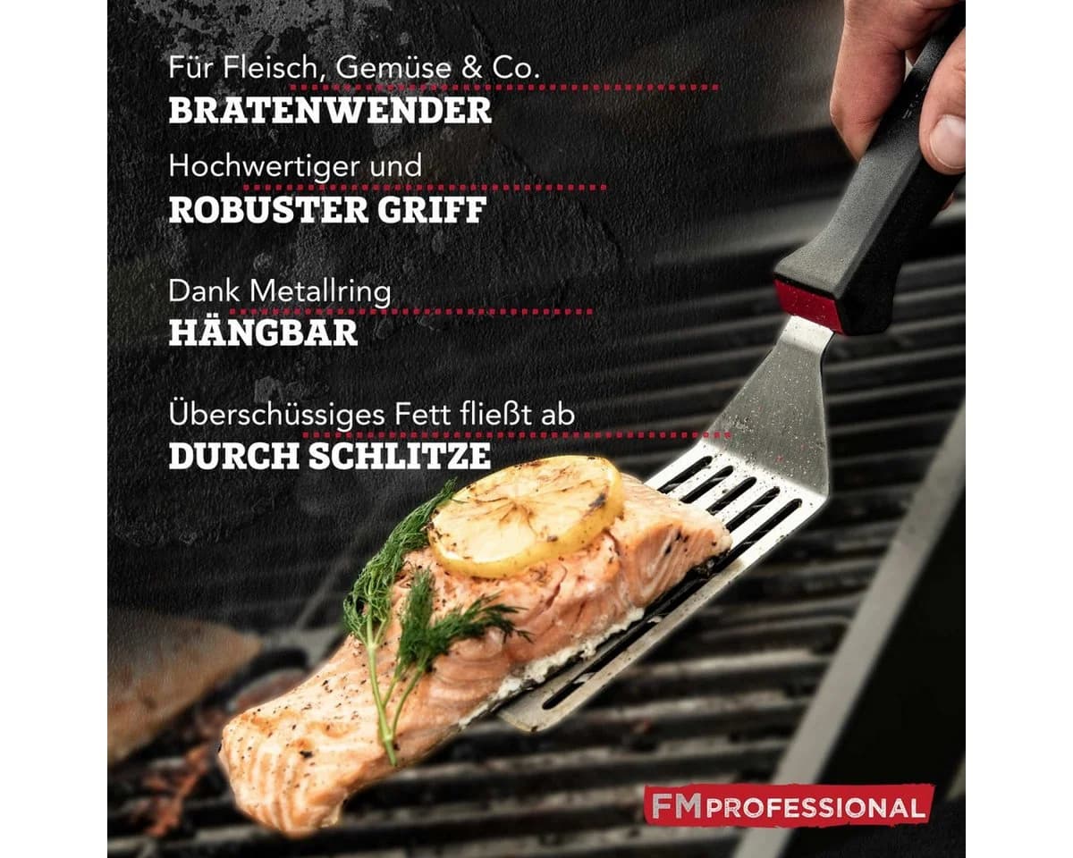 FMprofessional Grillwender Presist Edelstahl mit Kunststoffgriff