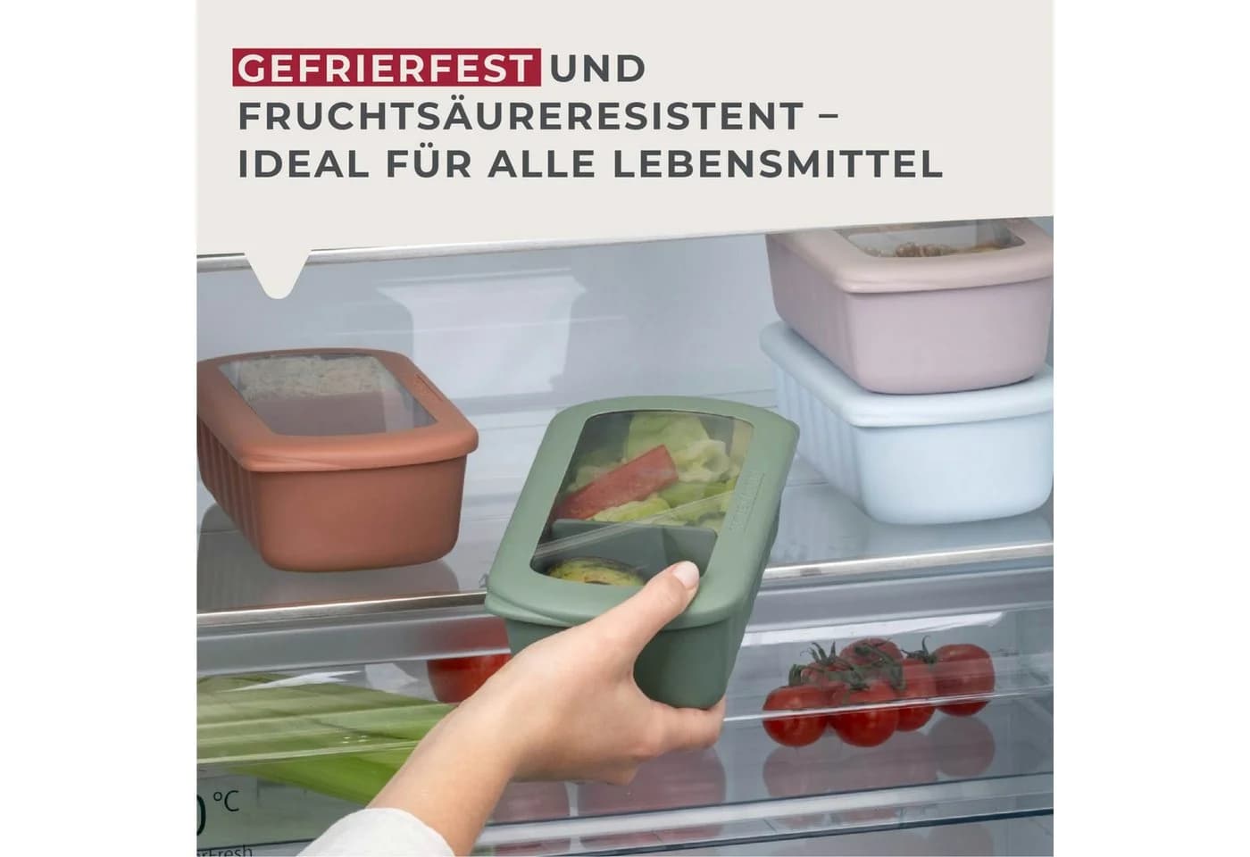 FACKELMANN Flexibox Aufbewahrungsbox 1000ml Grün Mikrowellengeeignet - Bild 4
