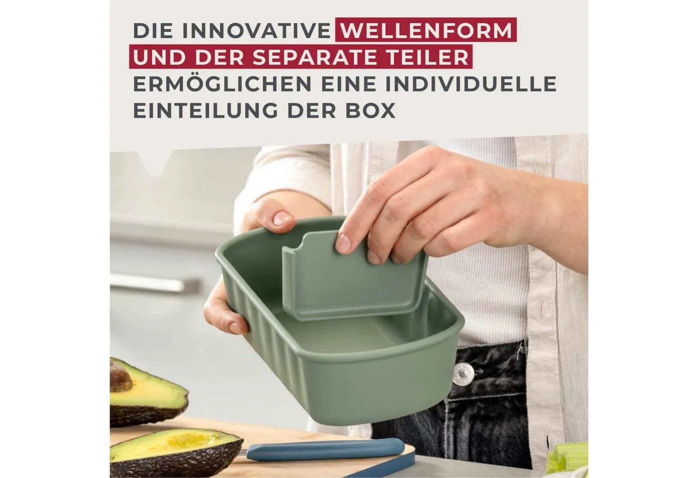 FACKELMANN Flexibox Aufbewahrungsbox 1000ml Grün Mikrowellengeeignet - Bild 5