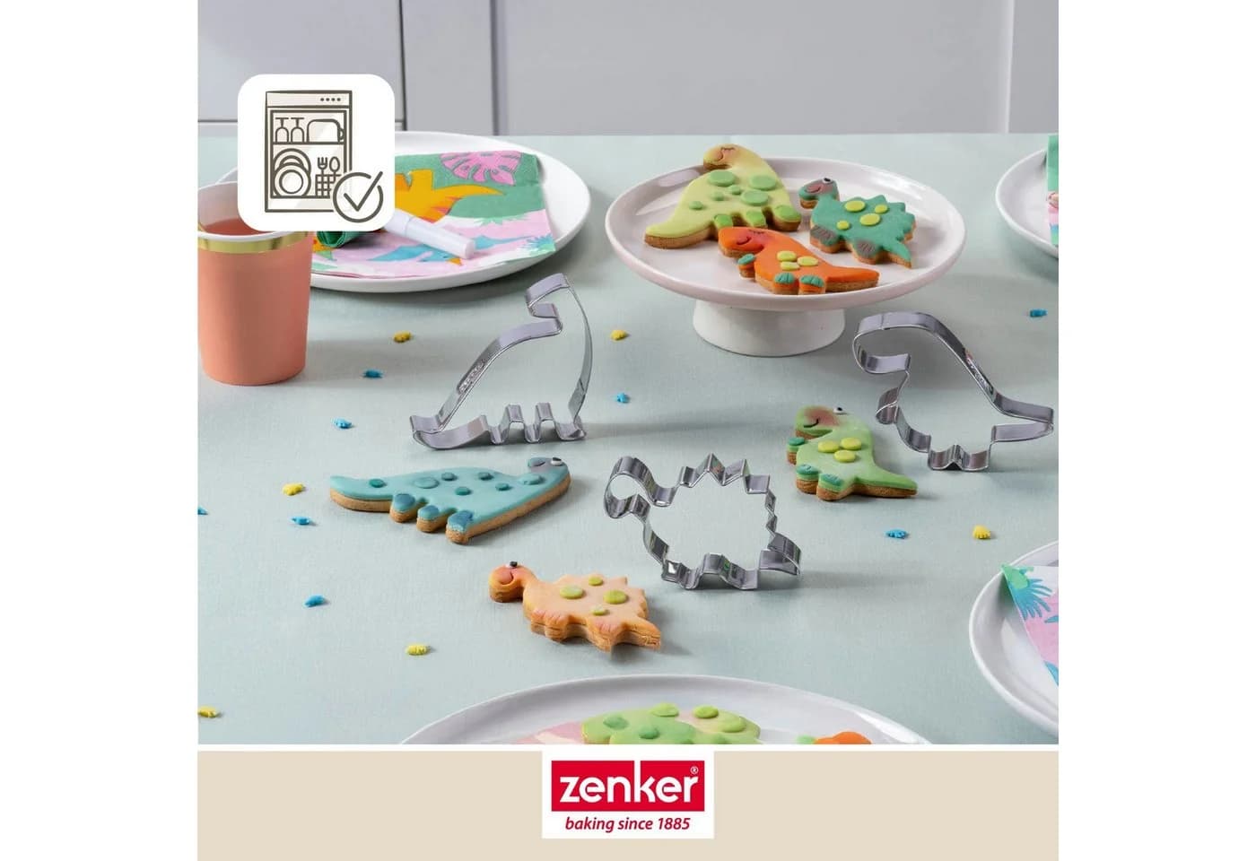 Zenker Ausstechform Dinosaurier 3-teilig Edelstahl