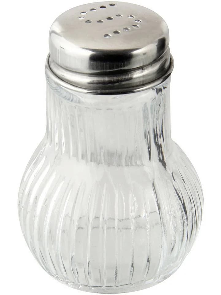 FACKELMANN Salzstreuer Rubin Silber Glas Edelstahl 50 ml