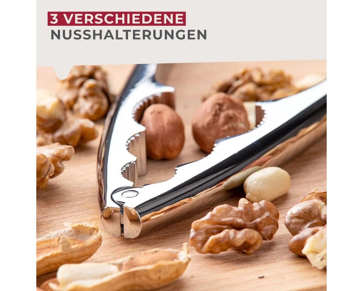 FACKELMANN Nussknacker verchromtes Zink Silber Premium