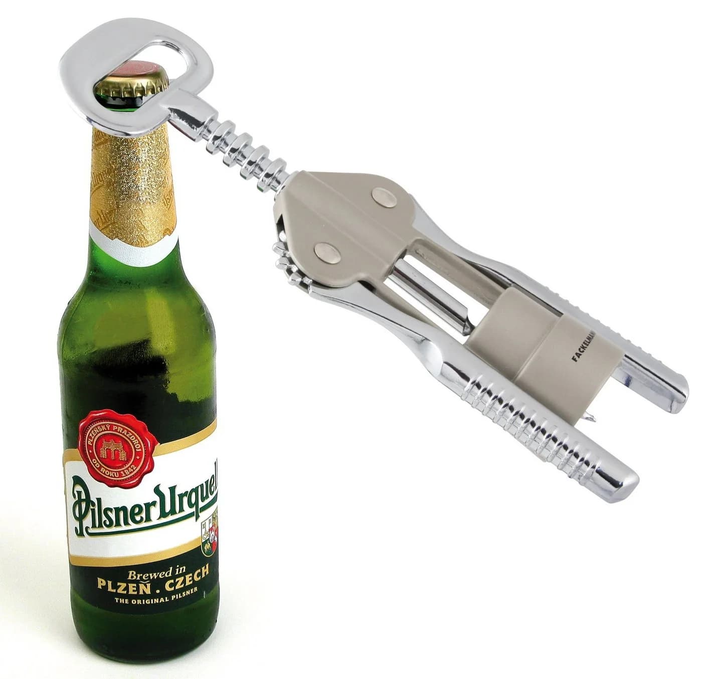 FACKELMANN Weinflaschenöffner Bar&Wine Beige Metall