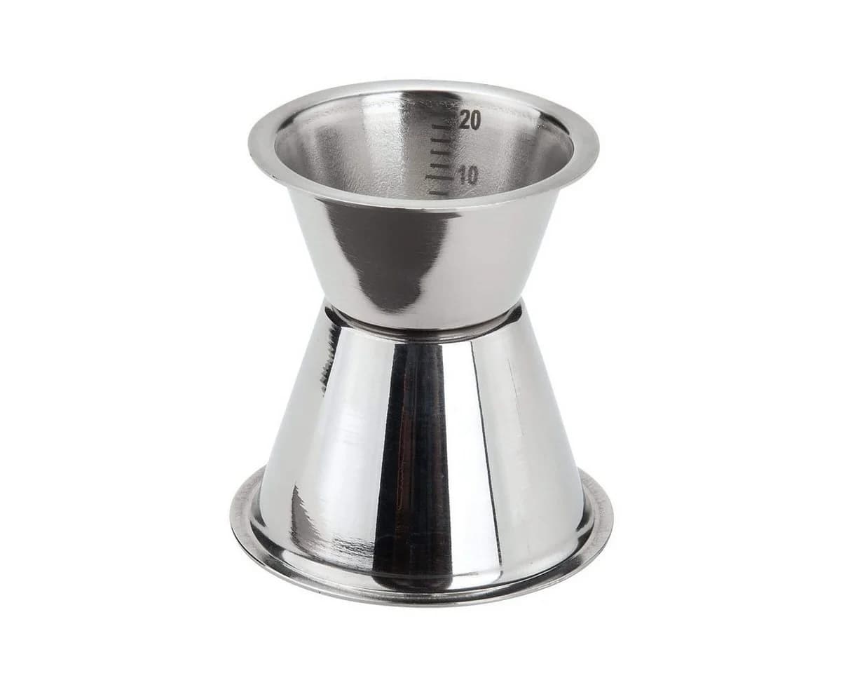 FACKELMANN Cocktailmaß Edelstahl 2cl/4cl