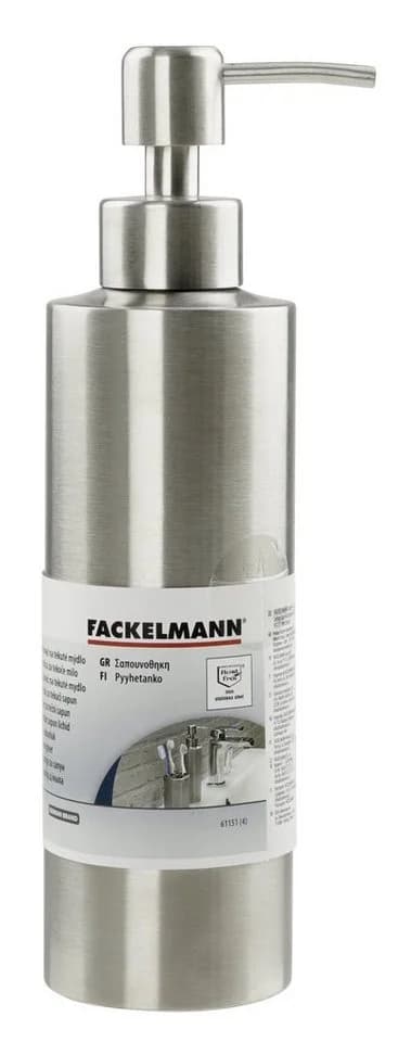 Fackelmann Seifenspender Edelstahl Silber Matt 350 ml