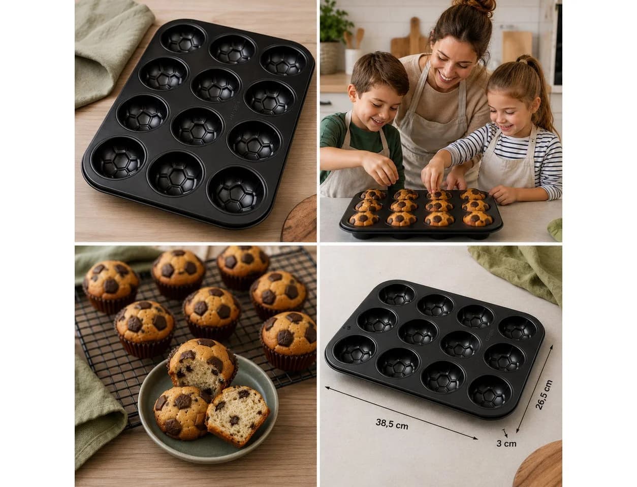 Zenker Fußball Muffinform 12er Antihaftbeschichtung - Bild 2