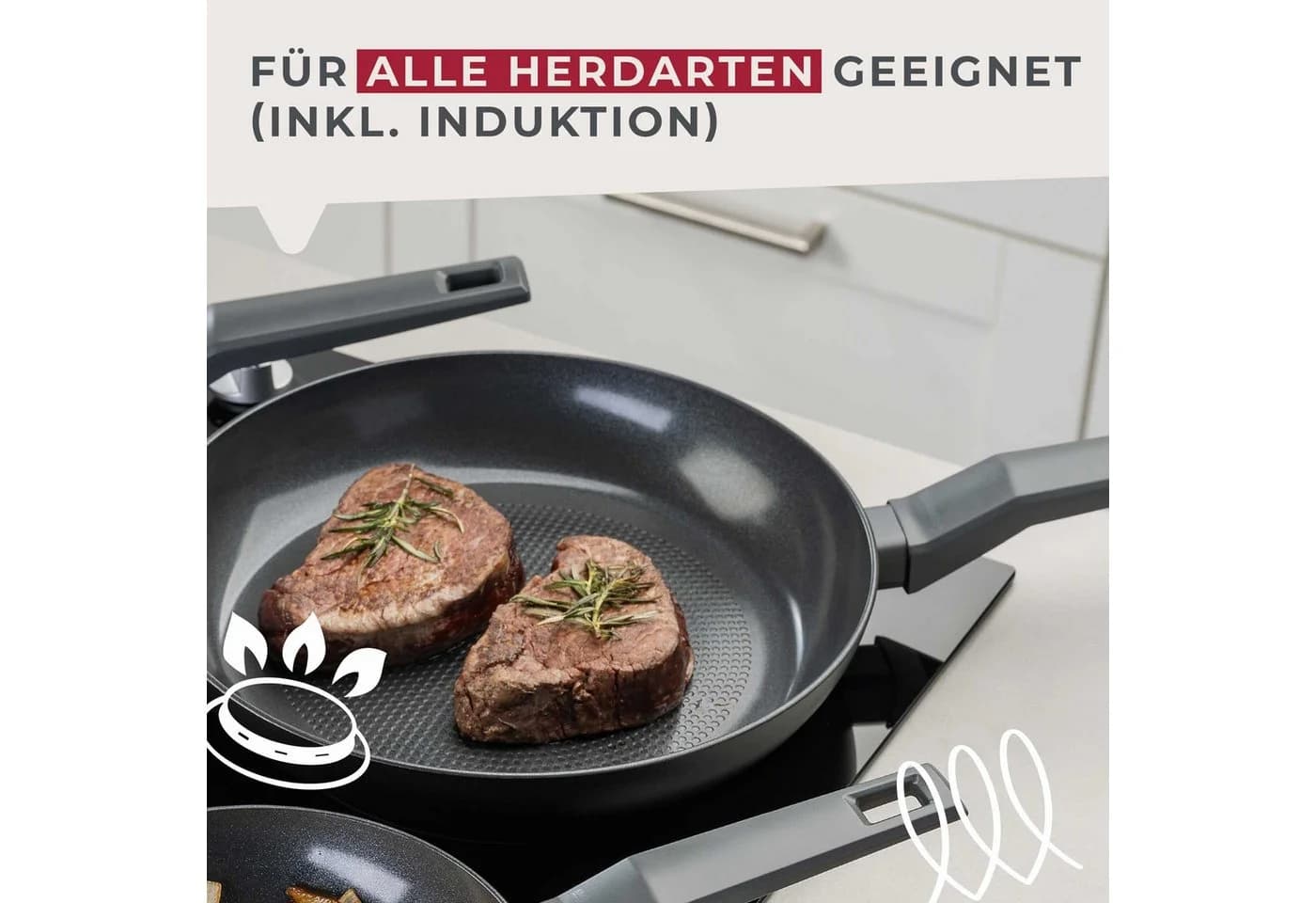 FACKELMANN Bratpfanne 24cm Statement Keramik-Antihaft Aluminium Induktion - Bild 4